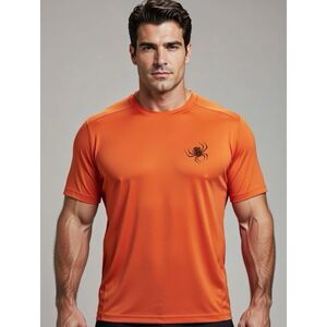 Spiderwire Orange 2XL Shirt, Camo Design On The Back Great Condition